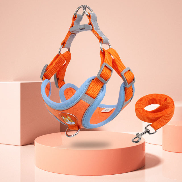 Reflective Pet Harness And Leash Set - Pawfect Wonderland