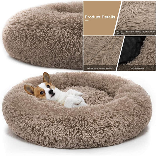 Pet Dog Bed Comfortable Donut Cuddler - Pawfect Wonderland