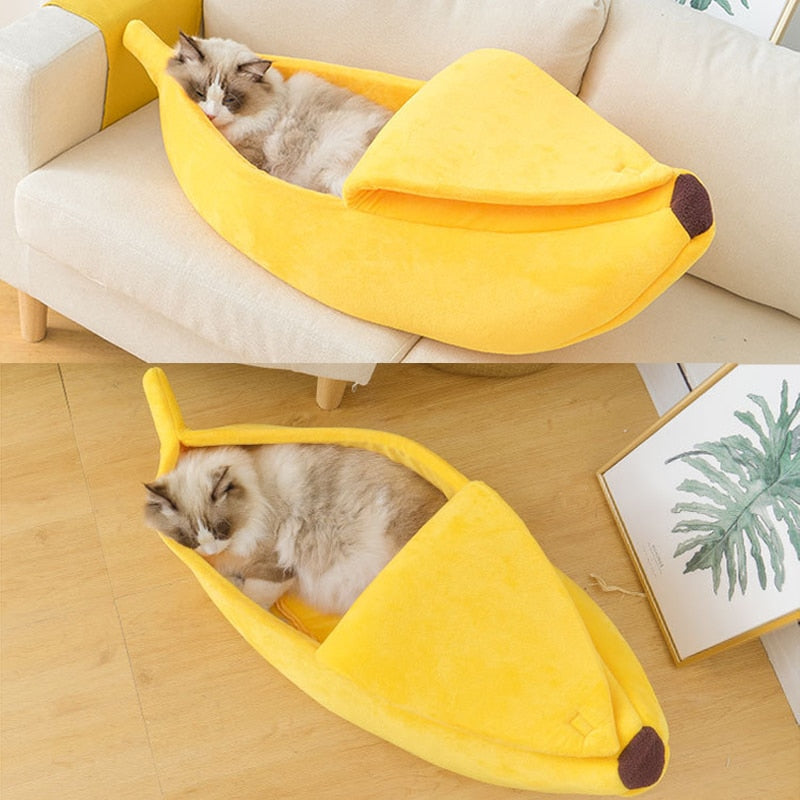 Banana Cat Bed - Pawfect Wonderland