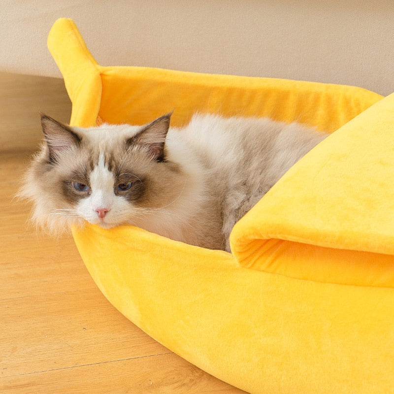 Banana Cat Bed - Pawfect Wonderland