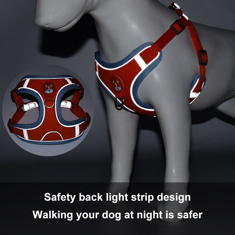 Reflective Pet Harness And Leash Set - Pawfect Wonderland